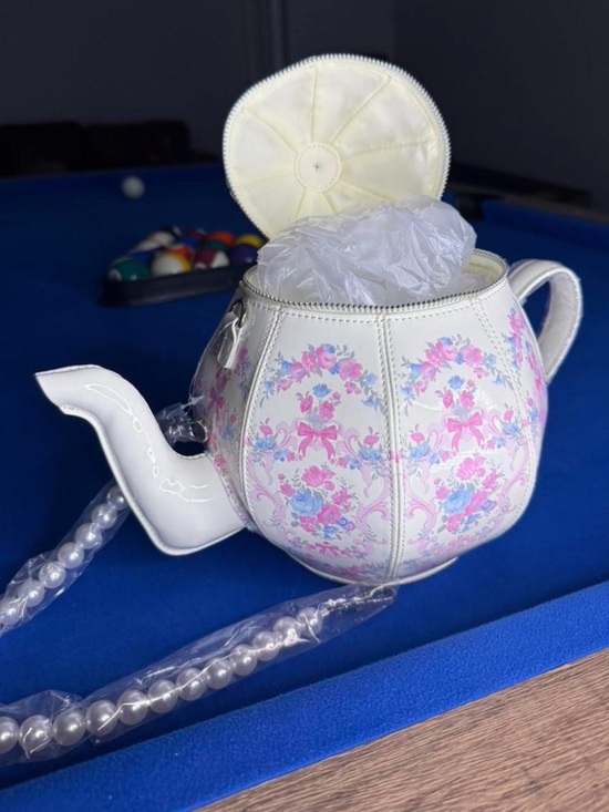 Sugar Thrillz Handbags - NWT Dolls Kill Sugar Thrillz Tea Pot Society Pleather Purse